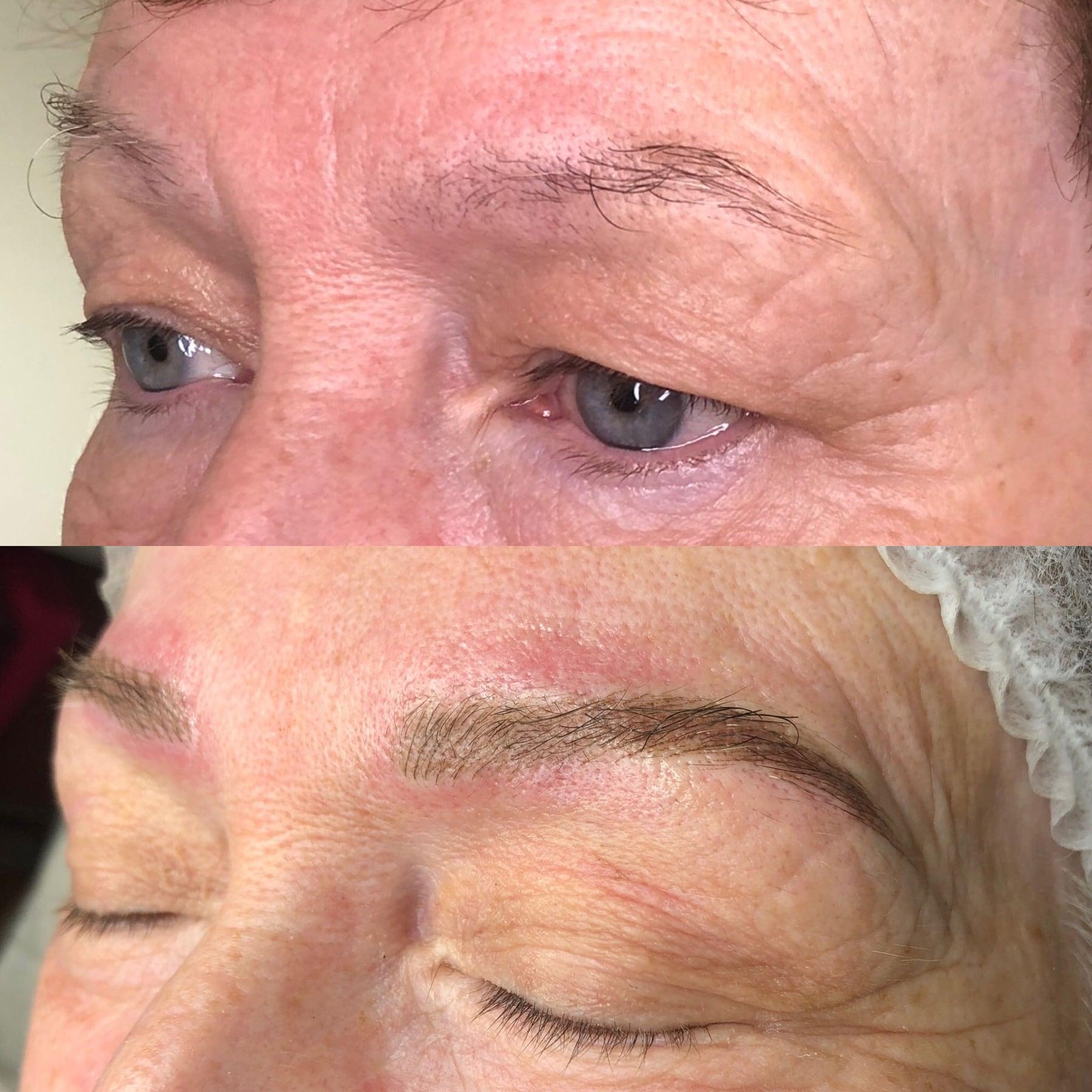 Brows by Nicola, before and after